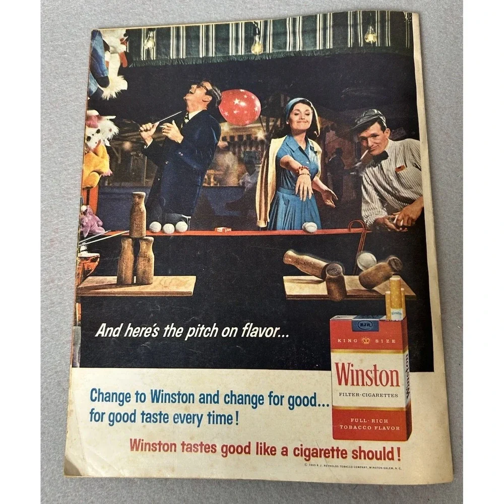 VTG December 1965 Family Circle Magazine Holiday Print Ads Recipes Christmas MCM